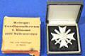 WAR SERVICE CROSS 1ST CLASS WITH ISSUE BOX AND VERY RARE OUTER CARD COVER PRINTED WITH AWARD DETAILS