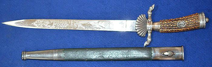 THIRD REICH HUNTING ASSOCIATION DAGGER BY HORSTER.