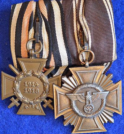 PARADE MOUNTED PAIR OF MEDALS TO NSDAP MEMBER.