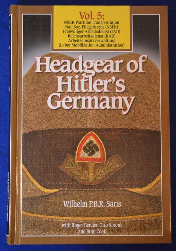 REFERENCE BOOK,HEADGEAR OF HITLERS GERMANY VOLUME 5.