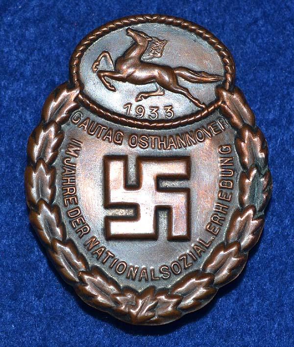 GAU OST HANNOVER GAU BADGE IN BRONZE.