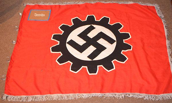 THIRD REICH DAF STANDARD FROM VILLAGE OF DAMLIN.