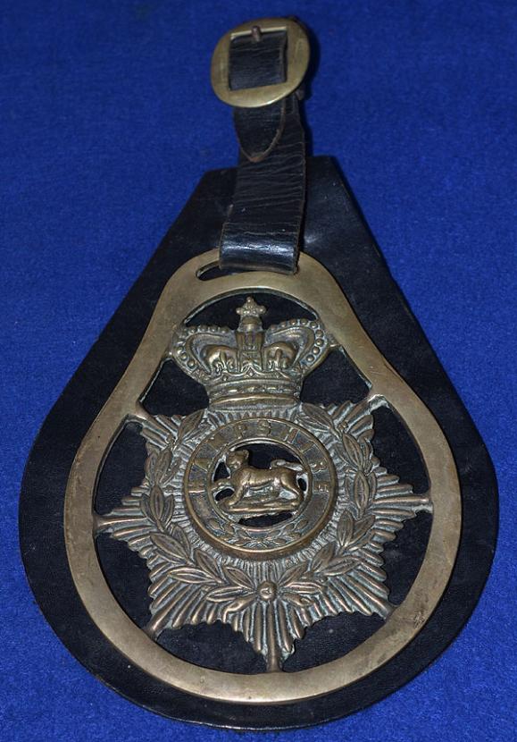 VICTORIAN HAMPSHIRE REGIMENT MARTINGALE (HORSE BRASS).