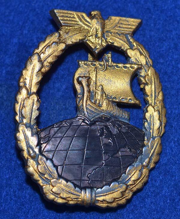 NAVAL AUXILIARY CRUISERS WAR BADGE.