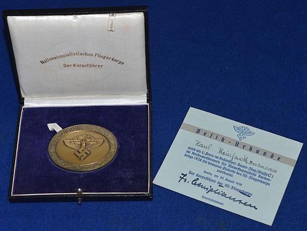 CASED NSFK AWARD WITH ORIGINAL CITATION.