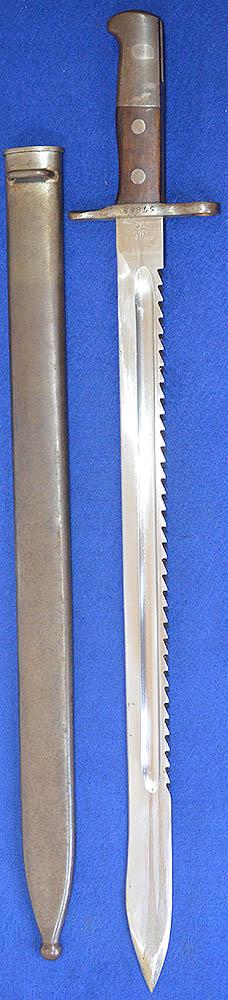 SWISS SCHMIDT RUBIN SAWBACK PIONEER BAYONET.