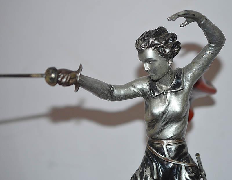 The Old Brigade For Militaria The Fencer S Austrian Cold Painted White Metal Figure