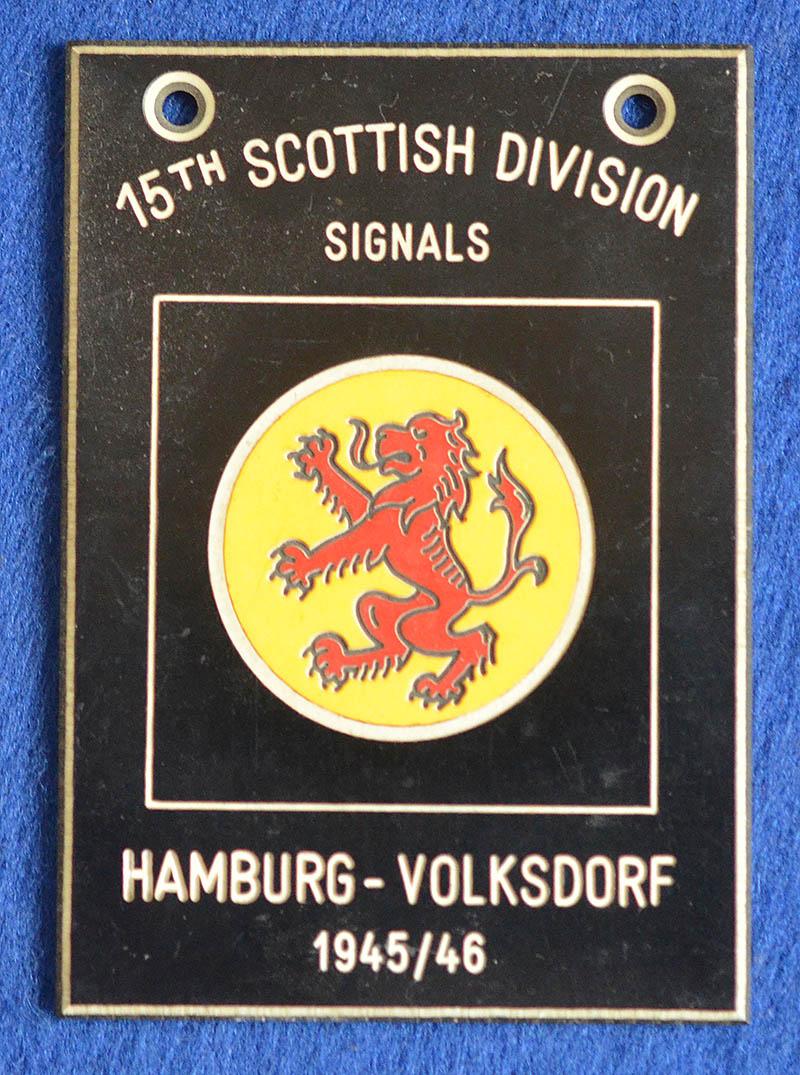 WW2 SCOTTISH ARMY COMEMORATIVE PLAQUE.