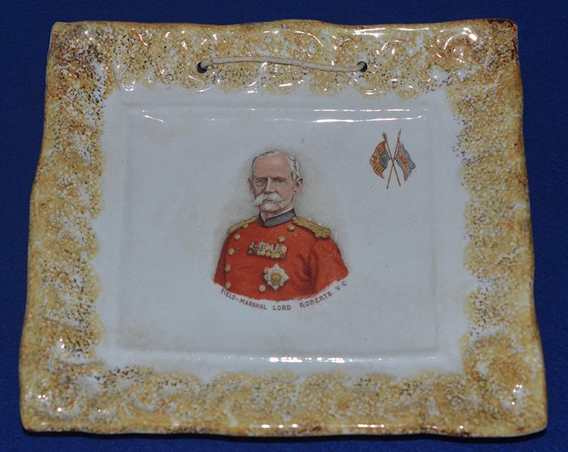 LATE VICTORIAN FIELDMARSHAL LORD ROBBERTS CERAMIC PLAQUE.