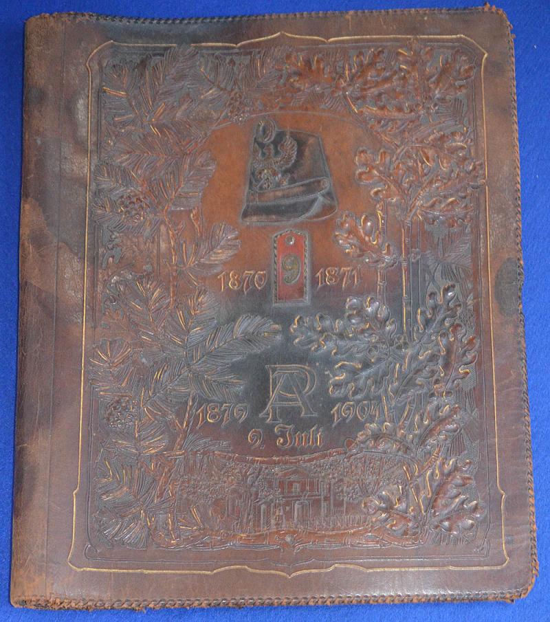 IMPERIAL GERMAN MILITARY LEATHER PRESENTATION DOCUMENT FOLDER.