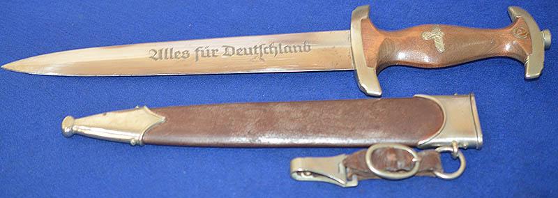 SA GROUND ROHM DAGGER BY PACK WITH RARE OST GAU MARK , COMPLETE WITH HANGER.