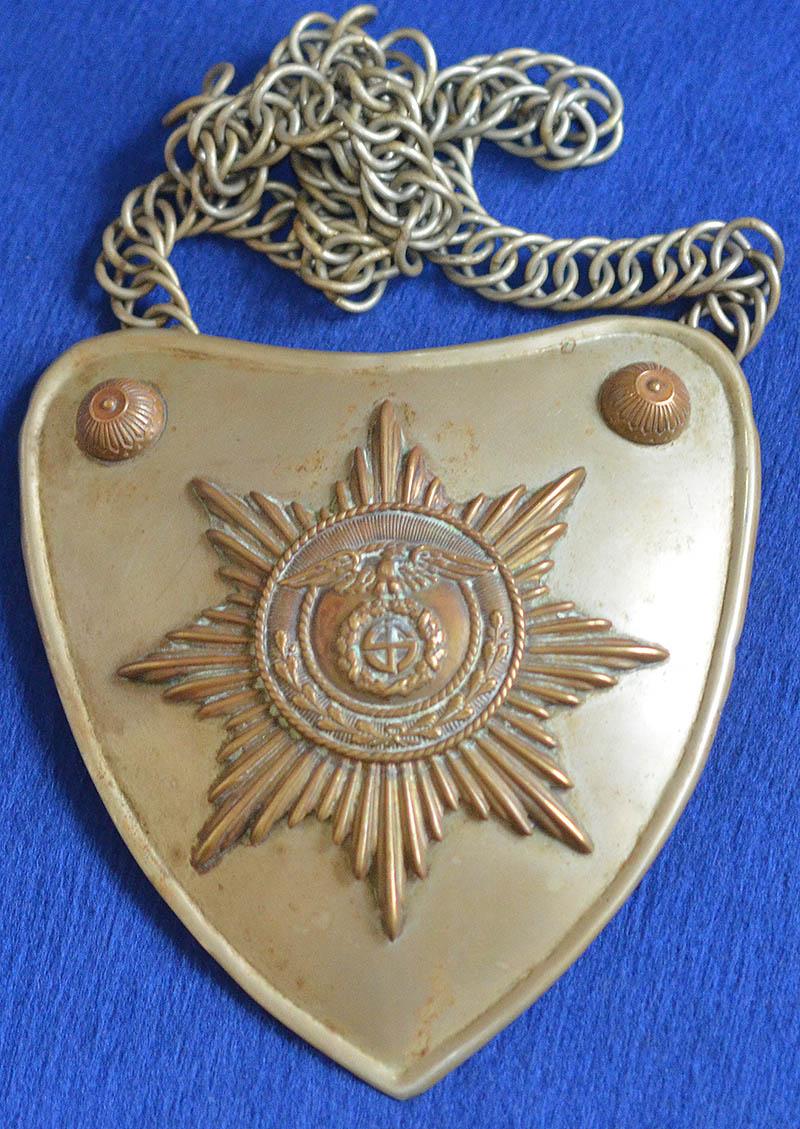 SA GORGET COMPLETE WITH ORIGINAL CHAIN.