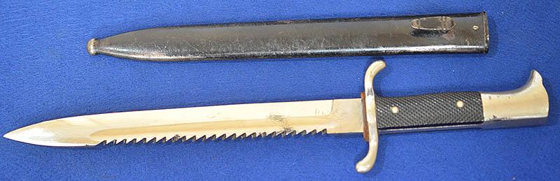THIRD REICH LONG MODEL SAWBACK FIRE SERVICE BAYONET BY UNDINE.