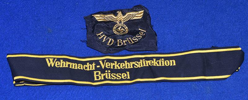 GERMAN RAILWAY TUNIC CUFF TITLE AND TUNIC EAGLE.
