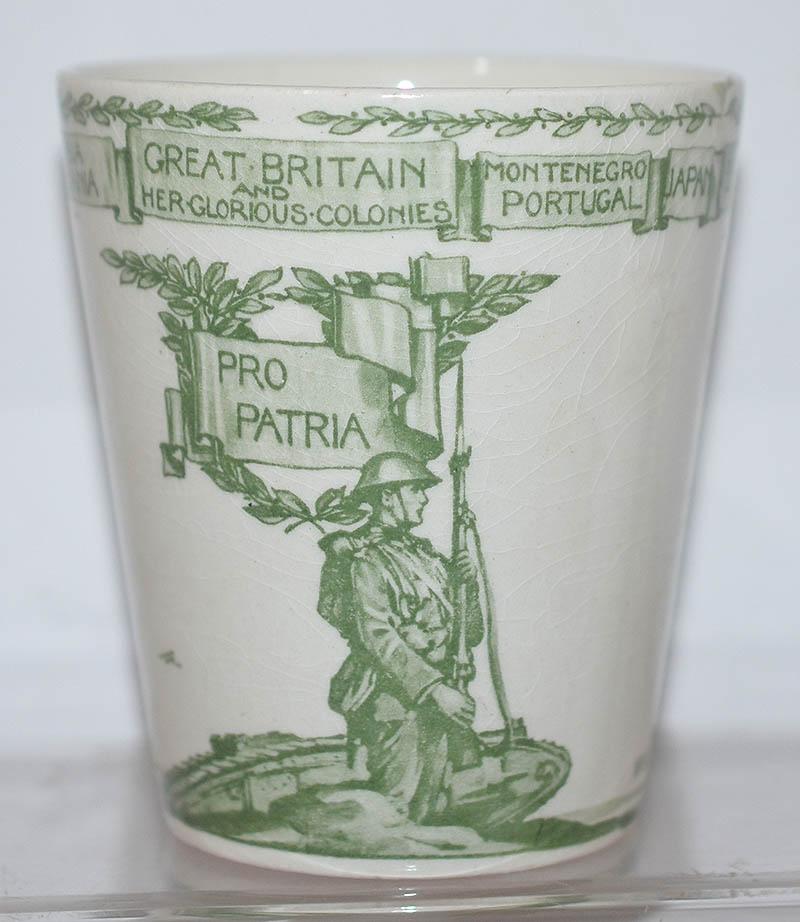 BRITISH WW1 MILITARY COMMEMORATIVE BEAKER BY DOULTON.