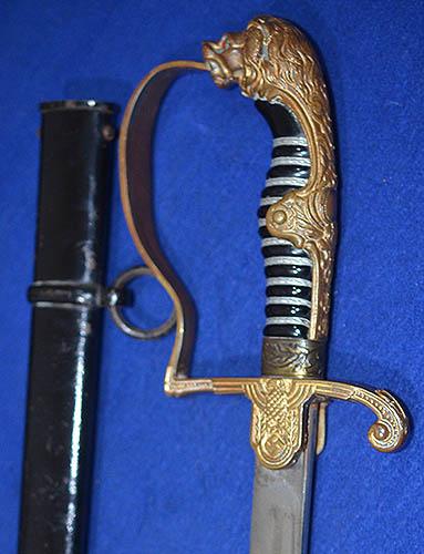 THIRD REICH ARMY LIONS HEAD SWORD BY ALCOSO.