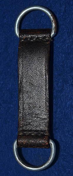 UNUSUAL BLACK LEATHER BELT LOOP.