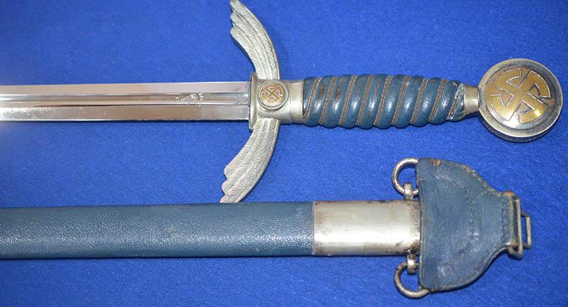 LUFTWAFFE OFFICERS SWORD, EARLY QUALITY EXAMPLE BY  SMF COMPLETE WITH HANGER.