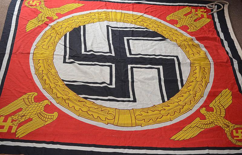 VERY RARE THIRD REICH FUHRER STANDARD, SUPERB NEAR MINT EXAMPLE.