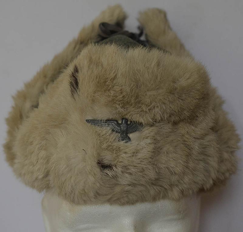WW2 GERMAN ARMY FUR HAT.