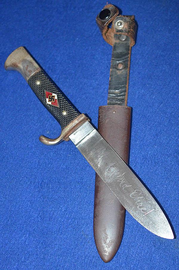 HITLER YOUTH KNIFE WITH MOTTO BY LINDER.
