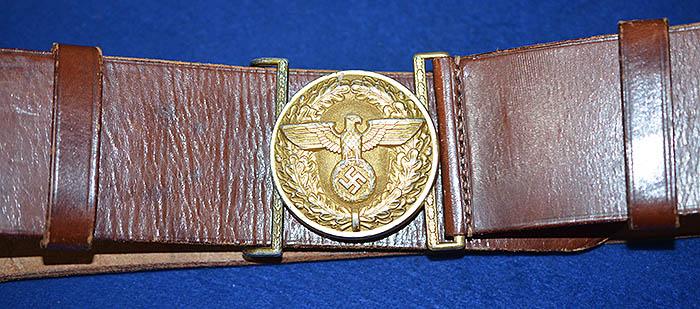 THIRD REICH POLITICAL LEADER BELT AND BUCKLE.