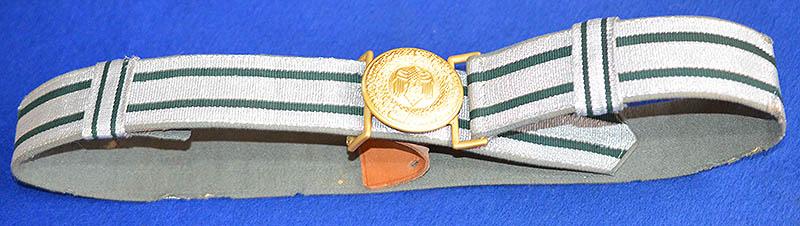 THIRD REICH ARMY GENERALS BROCADE BELT WITH GILT BUCKLE.