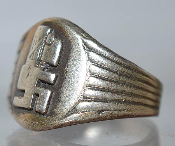 SILVER THIRD REICH FINGER RING.