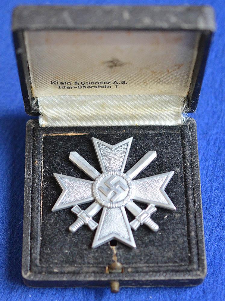 CASED WAR SERVICE CROSS 1ST CLASS WITH SWORDS.