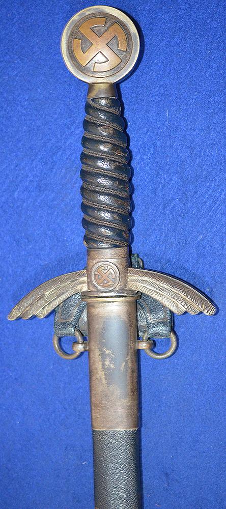LUFTWAFFE OFFICERS SWORD BY HELBIG COMPLETE WITH HANGER.