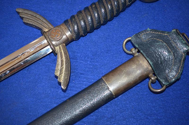 LUFTWAFFE OFFICERS SWORD BY HELBIG COMPLETE WITH HANGER.