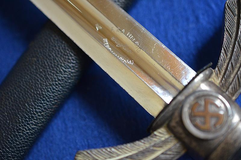 LUFTWAFFE OFFICERS SWORD BY HELBIG COMPLETE WITH HANGER.