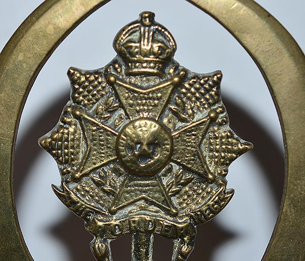 BRITISH WW1 BORDER REGIMENT DESK PAPERWEIGHT.