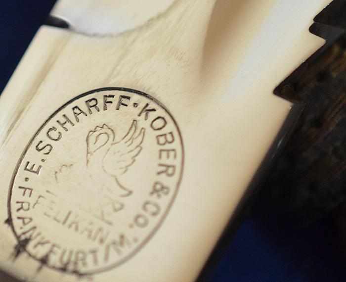 THIRD REICH FIRE SERVICE SIDARM WITH SAW BACK BLADE BY KOBER COMPLETE WITH FROG AND KNOT.