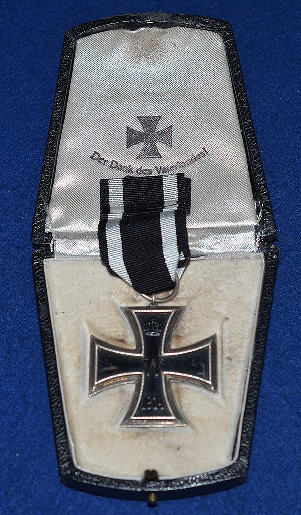 WW1 CASED IRON CROSS 2ND CLASS.