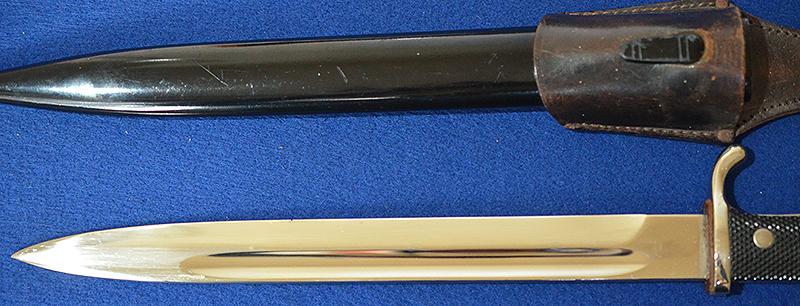 THIRD REICH LONG MODEL PARADE BAYONET BY PACK IN MINT UNISSUED CONDITION.