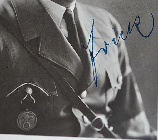 INK SIGNED PHOTOGRAPH OF NSDAP REICHLEITER AND INTERIOR MINISTER WILHELM FRICK.