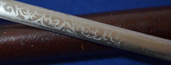 WW1 BRITISH OFFICERS SWAGGER STICK WITH STEEL BLADE.