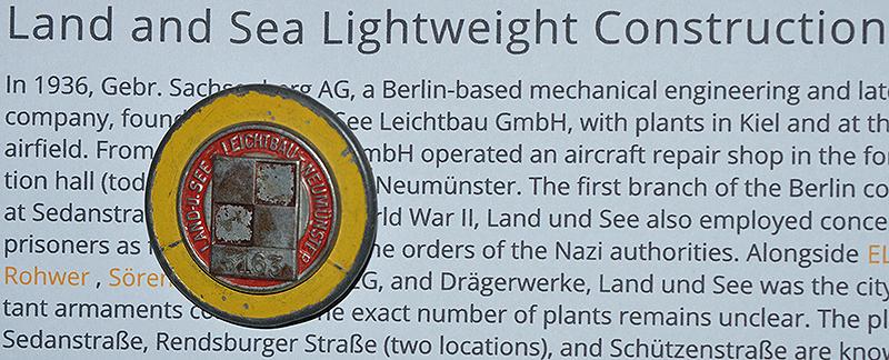 THIRD REICH LAND AND SEA CONSTRUCTION COMPANY IDENTIFICATION BADGE.