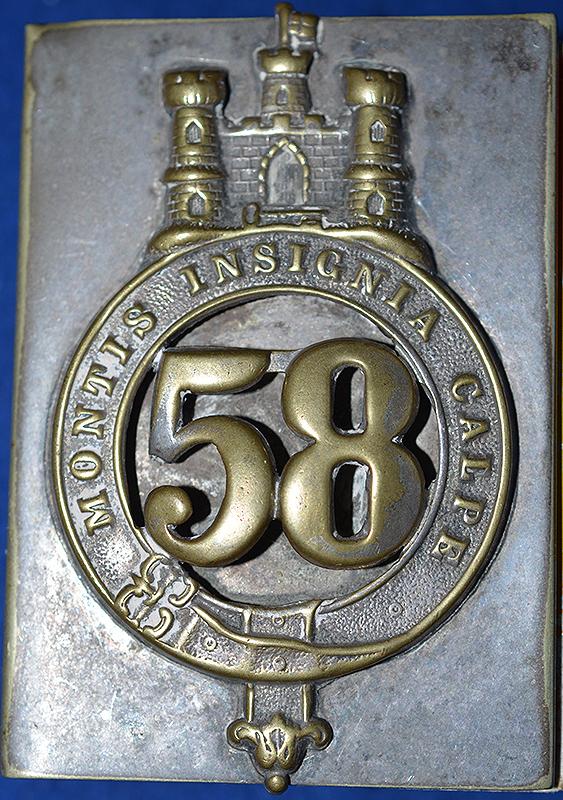 VICTORIAN BRITISH 58TH RUTLAND REGIMENT MATCH BOX CASE.