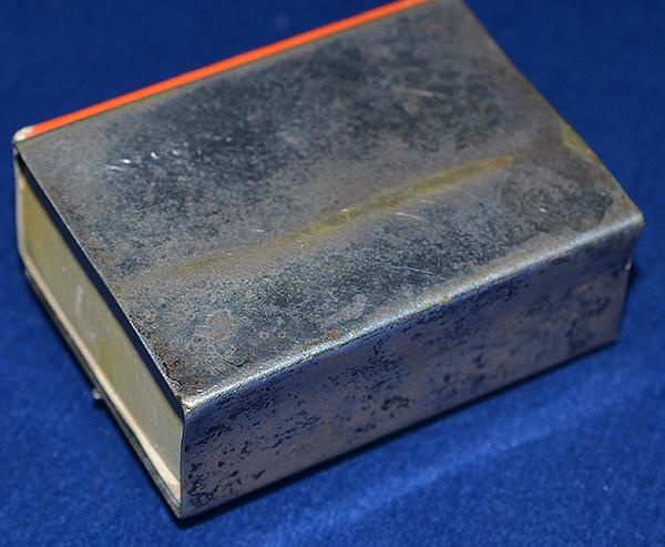 VICTORIAN BRITISH 58TH RUTLAND REGIMENT MATCH BOX CASE.