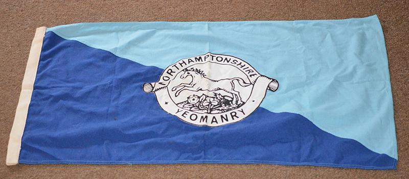 BRITISH FLAG OF THE NORTHAMPTONSHIRE YEOMANRY.