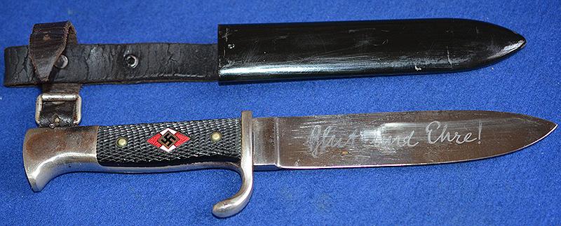 HITLER YOUTH KNIFE WITH MOTTO BY PUMA.