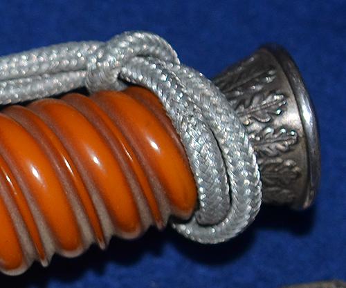 ARMY OFFICERS DAGGER BY EICKHORN COMPLETE WITH STRAP AND KNOT, MINT CONDITION.