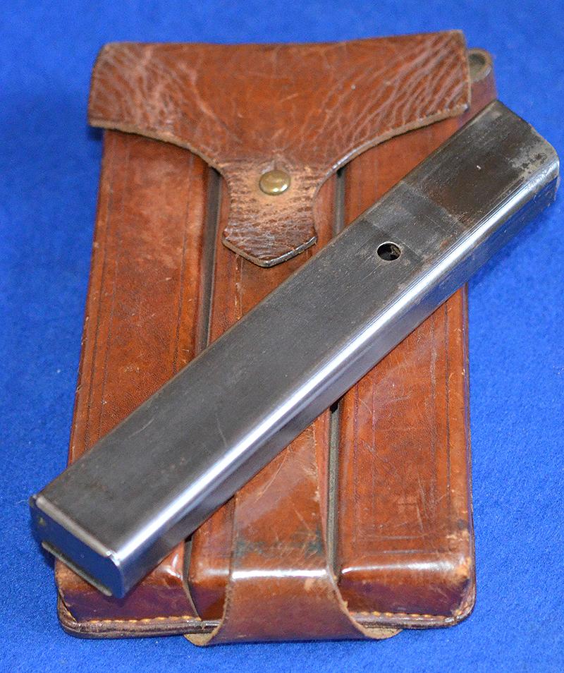 GERMAN THIRD REICH MP34 POUCHE COMPLETE WITH MAGAZINES.