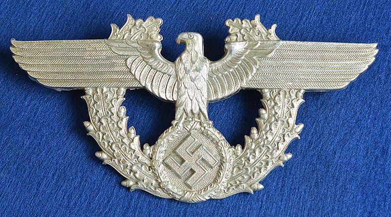 THIRD REICH POLICE SHAKO HELMET EAGLE.
