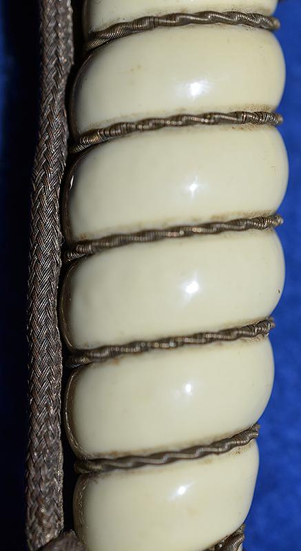 THIRD REICH NAVAL DAGGER WITH SAILING SHIP ETCHED BLADE BY HOLLER COMPLETE WITH GOLD KNOT.