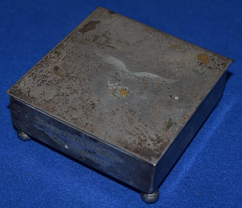 LUFTWAFFE SILVER TRINKET BOX.
