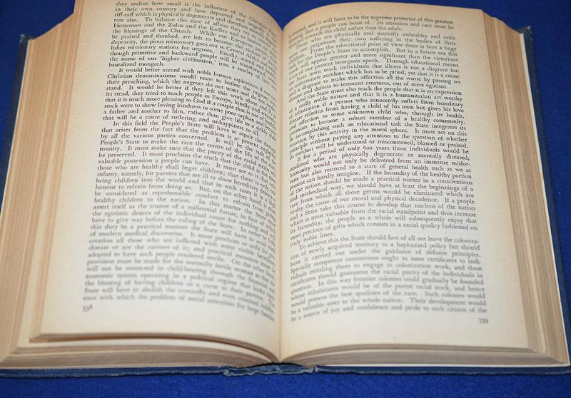 MEIN KAMPF BY ADOLF HITLER BOOK, RARE ENGLISH LANGUAGE EDITION DATED 1939.
