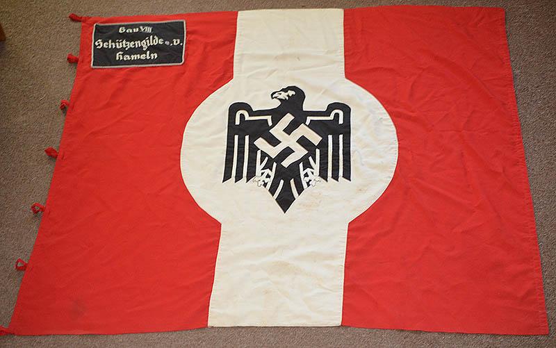 THIRD REICH SPORTS ORGANISATION FLAG FOR A RIFFLE ASSOCIATION CLUB.